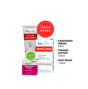 Bio-clear Vanishing Cream, Toning Lotion, Face Wash